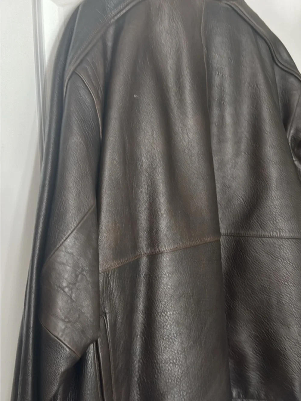 Wilsons Leather Men's Brown Zip-Front Bomber Jacket
